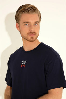 Футболка U.S. Polo Assn. мужская темно-синяя хлопок  фото 10