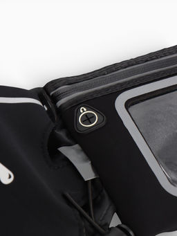 Сумка поясная туристическая, влагозащитная, 52×13 см, черная