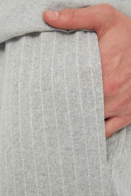 Gri Bask?l? Regular Fit Orme Pijama Tak?m? THMAW21PT0393