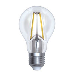 LED-A60-15W/4000K/E27/CL PLS02WH Лампа светодиодная. Форма "A", прозрачная. Серия Sky. Белый свет (4000K). Картон. ТМ Uniel.