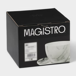 Набор чайный фарфоровый Magistro Real Marble, 4 предмета: 2 чашки 150 мл, 2 блюдца d=12,5 см  фото 14