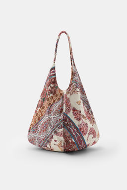 BOLSO ALGOD?N ESTAMPADO PATCHWORK / ?nico - Zara фото 3