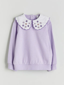 Bisiklet Yaka K?z ?ocuk Sweatshirt 2li
