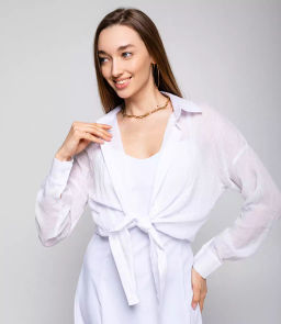 Комплект Платье+рубашка #ОБШ1443-4, белый