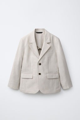 BLAZER TRAJE CON ALGOD?N Y LINO / Crudo - Zara фото 2