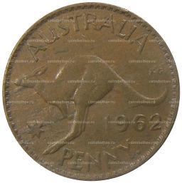 1 пенни 1962 года Австралия