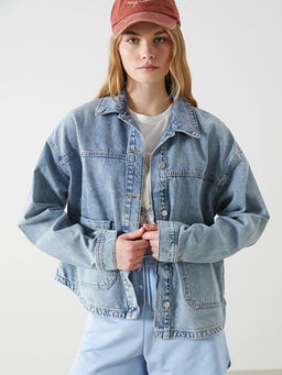 Oversize Kad?n Jean G?mlek Ceket