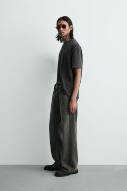 CAMISETA PUNTO ESTAMPADO LAVADO / Negro - Zara фото 4