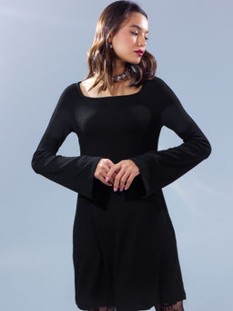 Платье женское в черном оттенке из вискозы - Mark formelle фото 3