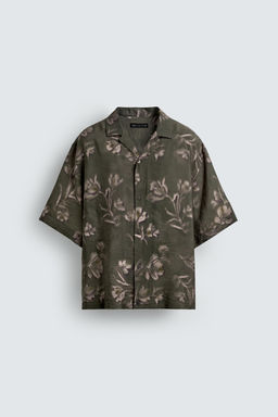 CAMISA RELAXED FIT ESTAMPADO FLORAL / Gris - Zara фото 6