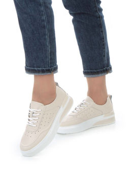 05-PDD188-1 BEIGE Кроссовки женские (натуральная кожа)