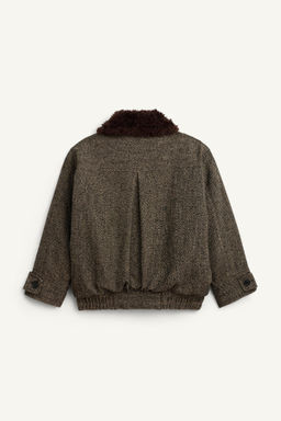 LIMITED EDITION HERRINGBONE COMBINED BOMBER JACKET - Zara фото 7