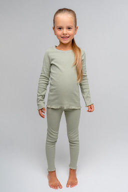 К 1588/оливковый хаки пижама для детей (фуфайка дл.рукав+бриджи)