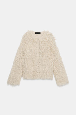 BRUSHED EFFECT FRINGED CARDIGAN - Zara фото 3