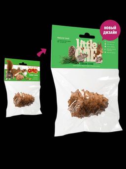 Little One. Кедровая шишка Лакомство-игрушка для грыз. /8 32130