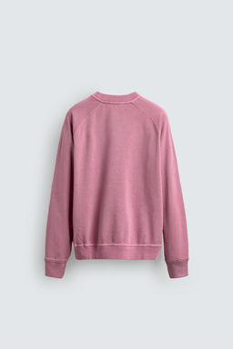 SUDADERA CREWNECK LAVADA / oro rosa - Zara фото 8