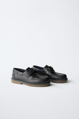 LEATHER BOAT SHOES - Zara фото 4
