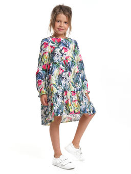 Платье нарядное хлопковое UD 7969 цветы Протея - Mini maxi фото 2