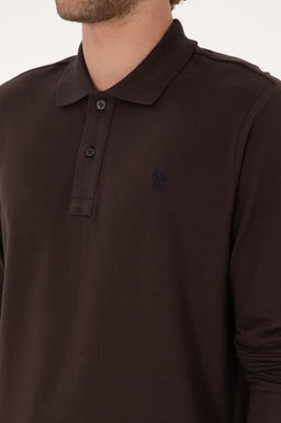 Erkek Koyu Kahverengi Basic Sweatshirt Sepette S_rpriz _ndirim