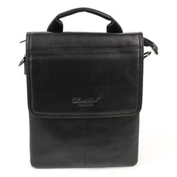 Мужская кожаная сумка через плечо 6831А Блек - Dff фото 2