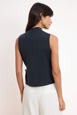 Antrasit Fitted/Vucuda Oturan Kruvaze Baglama Detayl? Modall? Orme Bluz TWOSS26BZ00375 - Trendyolmilla фото 4