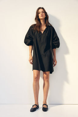 Vestido oversize con tiras de anudar - H&m фото 2