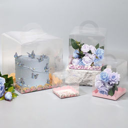 Цена за 5 шт. Коробка кондитерская, сундук, упаковка, With love, 20 х 20 х 20 см