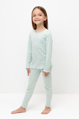 Crockid _ К 1618/голубая дымка,летние листья пижама для дев