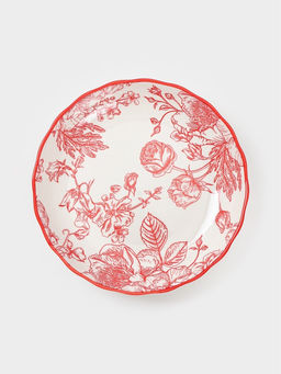 Тарелка Botanica, d=18.5 см, фарфор, белая, красная