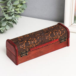 Шкатулка - купюрница дерево «Цветы», для денег, украшений, 6.5×20×7 см