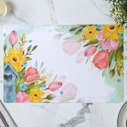 Салфетки сервировочные на стол Доляна «Акварель», 6 шт., 43×28 см