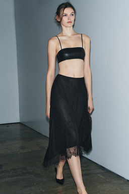 ZW COLLECTION LACE MIDI SKIRT - Zara фото 2