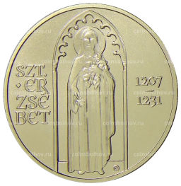 Монета 2000 форинтов 2021 года Венгрия  Святая Елизавета Венгерская