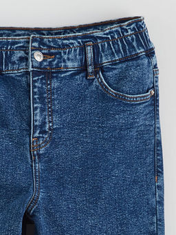 Beli Lastikli Slim Mom Kad?n Jean Pantolon