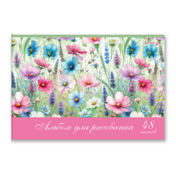 Светоч А260 Альбом для рисования, выбор.лак, 100 г/м2 A4 29.5 х 20.2 см 48 л. на скобе 5 шт. 01718 Полевые цветы  фото 3