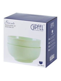 52229 GIPFEL Набор салатников GRONTE 600 мл (2шт.). Материал: керамика. Цвет: светло-зеленый.