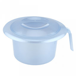 Горшок детский пластмассовый д21см, h13,5см, полипропилен, с крышкой, голубой перламутр (Россия)
