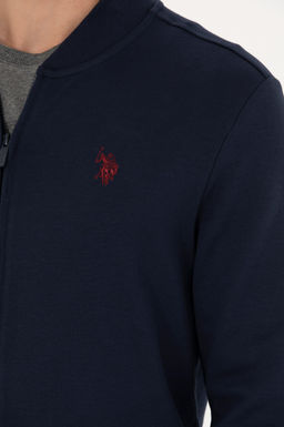 Кардиган U.S. Polo Assn вязаный темно-синий хлопок с полиэстером  фото 21