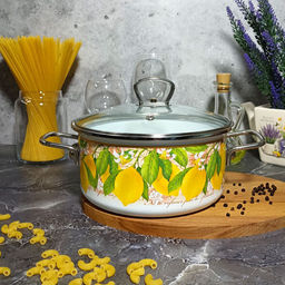 Кастрюля 3.0л цил. Лимон/Limon 1SB205S белосн.