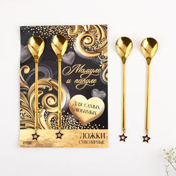 Ложки парные с подвесом Для самых любимых, мамуле и папуле, 2,7 х 14, 8 см