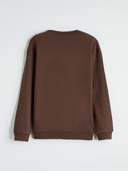 Bisiklet Yaka Osaka Bask?l? Erkek ?ocuk Sweatshirt