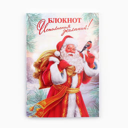 Цена за 2 шт. Подарочный набор новогодний, блокнот, наклейки 2 листа, магнитные закладки 2 шт. «Все желания исполнятся!»