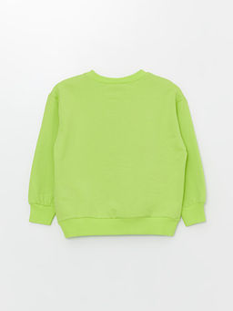 Bisiklet Yaka Bask?l? Uzun Kollu K?z ?ocuk Sweatshirt - Waikiki фото 2