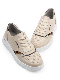 03-C930-2A BEIGE Полуботинки спортивные женские (натуральная кожа)