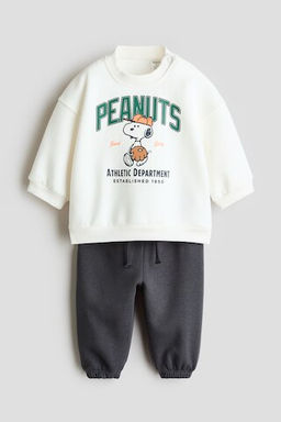 Conjunto estampado de 2 piezas en tejido sudadera