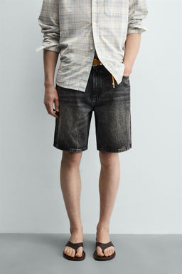 BERMUDA DENIM RELAXED FIT / Gris oscuro