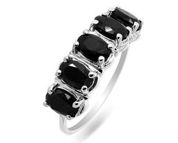 Кольцо из серебра сапфир корунд, Киноа