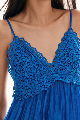 Vestido de tirantes con detalle bordado - H&m фото 4