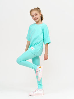 949Д Костюм с леггинсами "Бирюза"