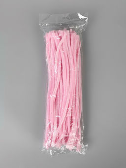Синельная проволока, набор 100 шт, размер 1 шт 30х0,8 см, цвет розовый